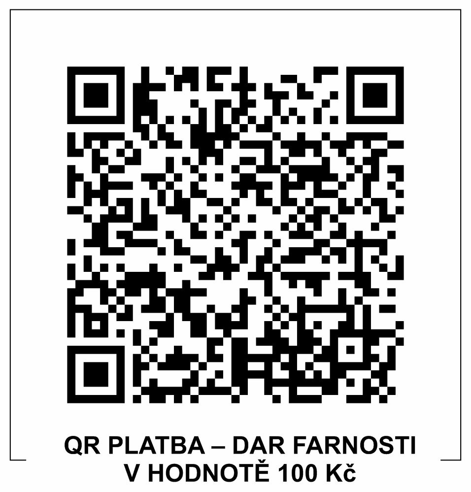 QR platba sv. Mořic 100 Kč